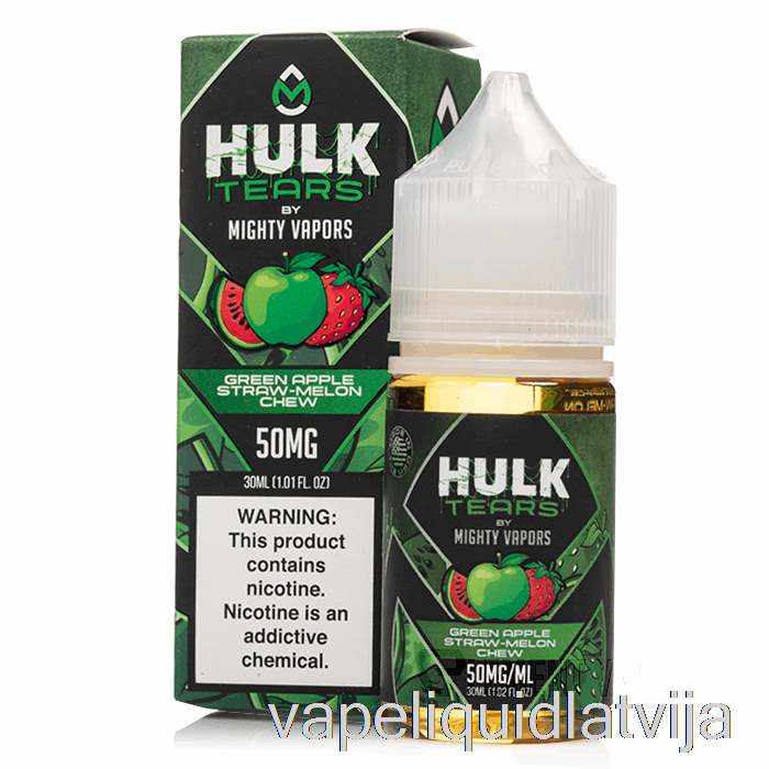 Zaļais ābols Salmu Melones Košļāt - Hulk Asaru Sāļi - 30ml 35mg Vape šķidrums